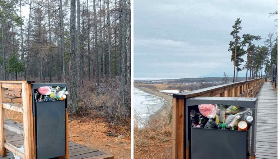 На севере Бурятии жители пожаловались на скопившийся мусор у Байкала