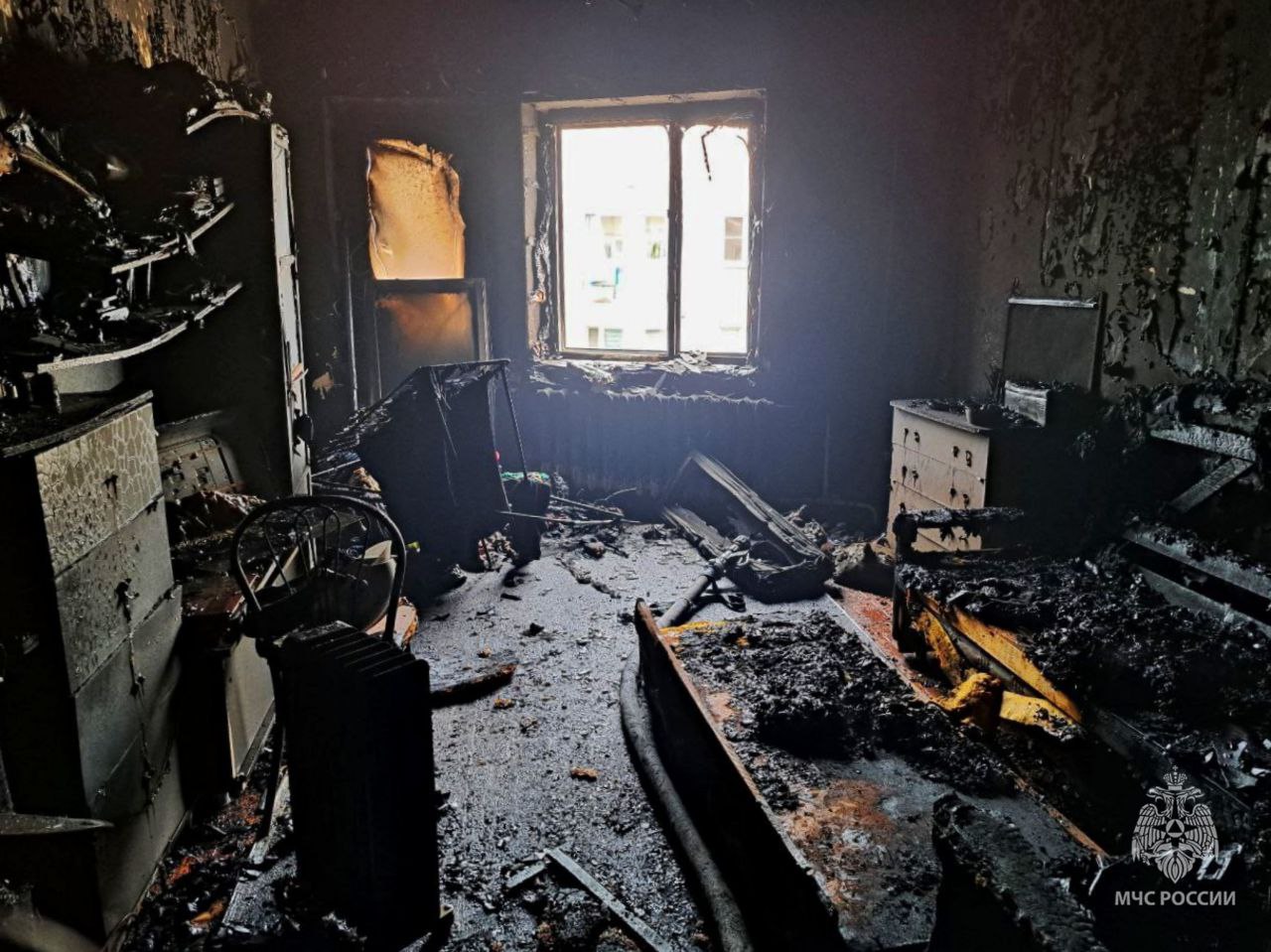 На севере Бурятии из-за розетки сгорела квартира на 5-ом этаже