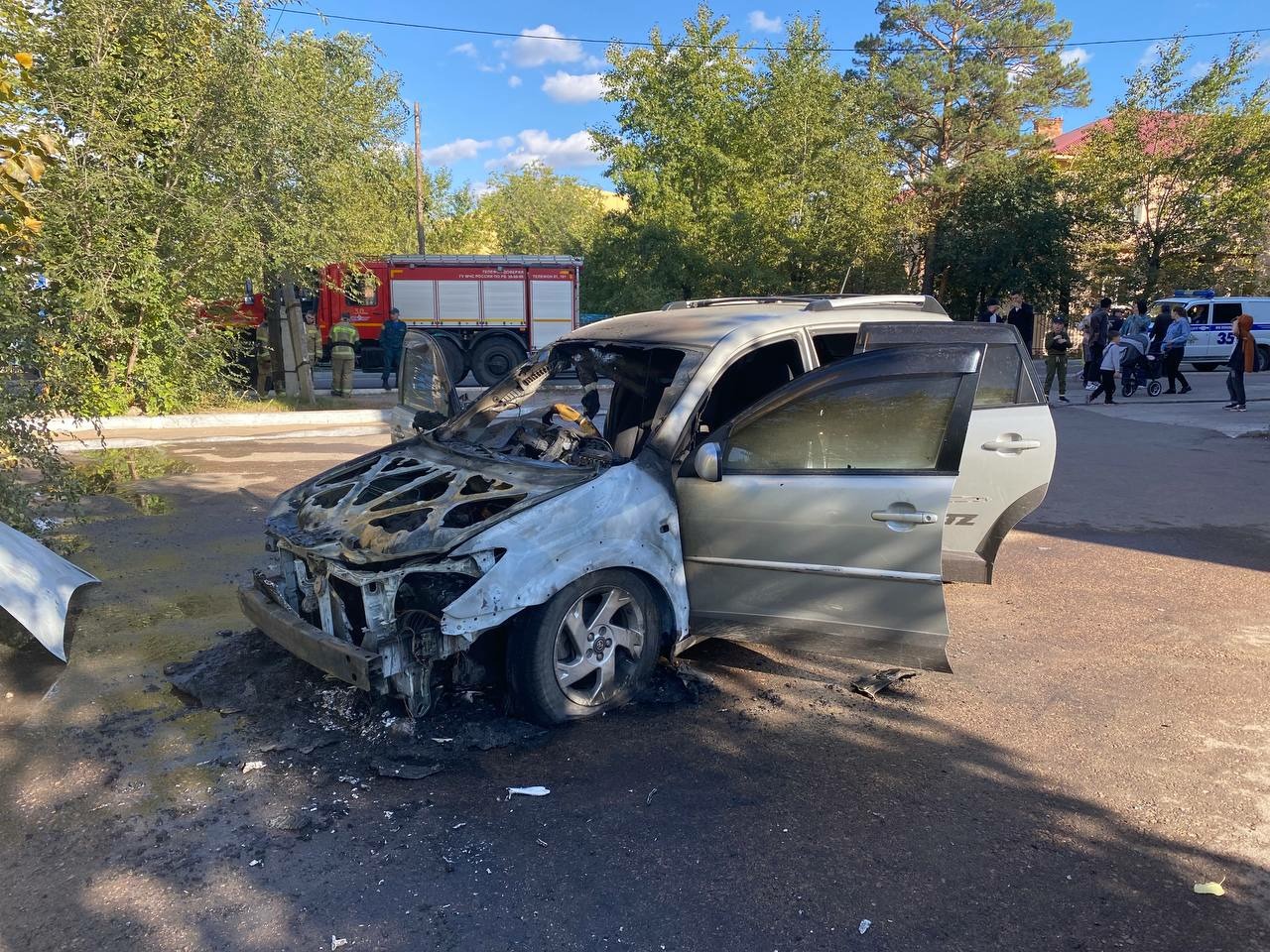 В Улан-Удэ сгорел автомобиль