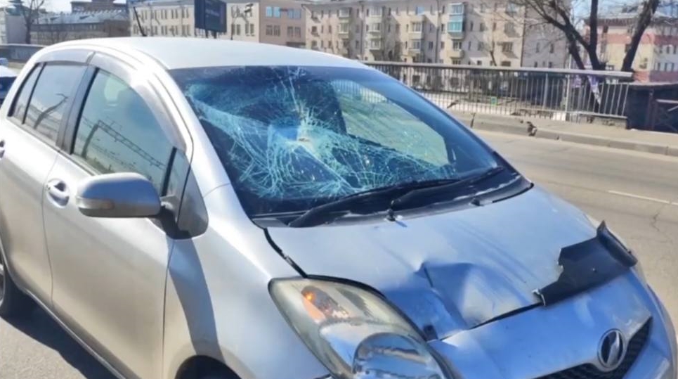 В Улан-Удэ автоледи сбила выбежавшего на дорогу мужчину