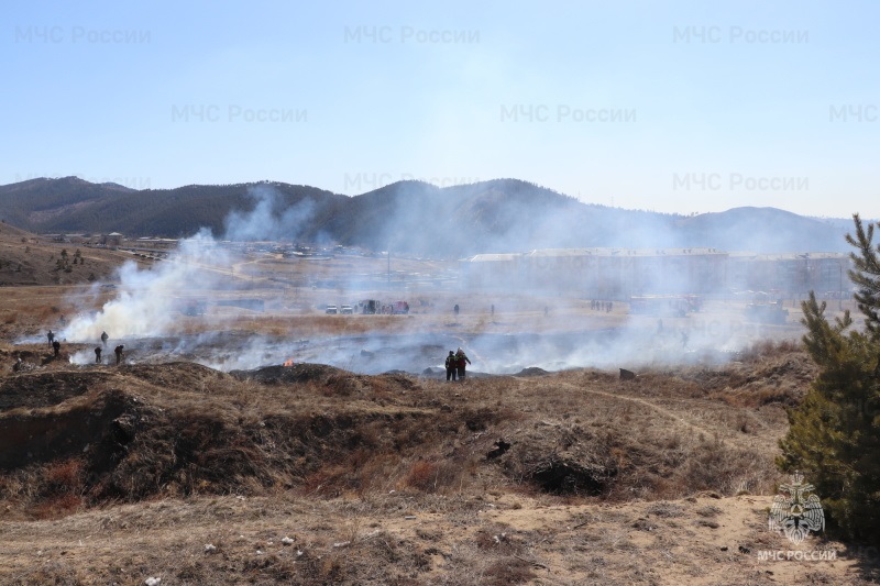 Условный лесной пожар потушили в Улан-Удэ