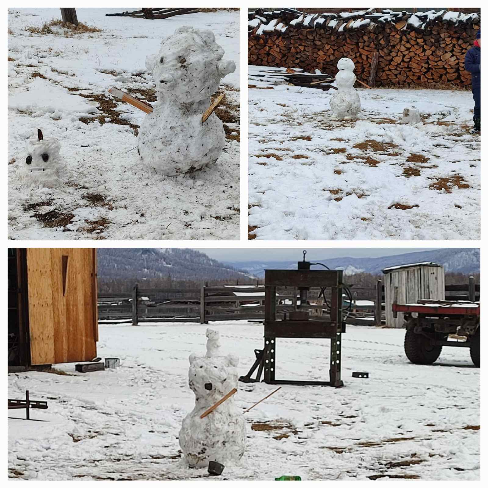 Фото дня: Жители села в Бурятии устроили снежные забавы