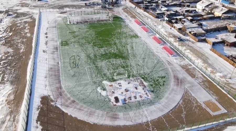 В селе Бурятии на месте старого футбольного поля появился новый стадион