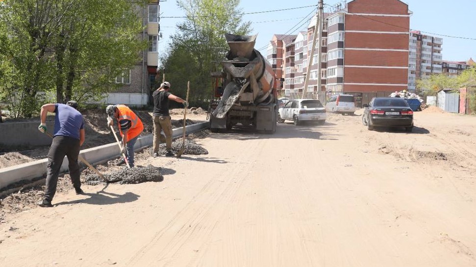 В Улан-Удэ начался ремонт дороги на улице Краснофлотская