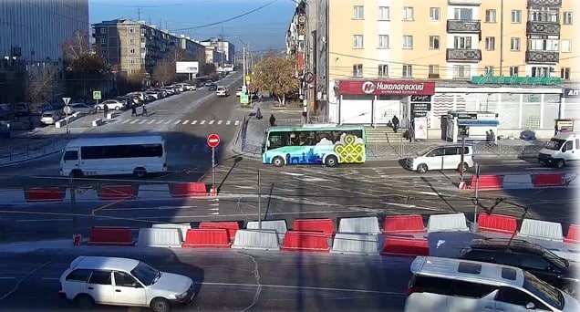 В Улан-Удэ перенесли один из пешеходных переходов на Октябре