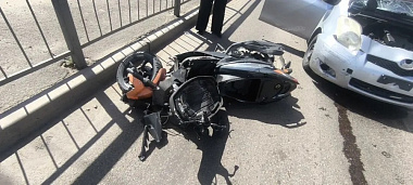 В Улан-Удэ мотоциклист попал в больницу после столкновения с автомобилем