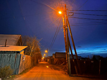 В отдаленных районах Улан-Удэ установили новое уличное освещение