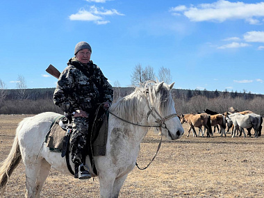 В Бурятии скотник в одиночку спас табун лошадей от волков