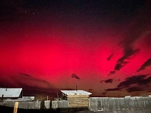 «Фото дня»: Жители Бурятии увидели полярное сияние из-за магнитной бури