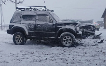 В Бичурском районе Бурятии произошло лобовое столкновение двух авто