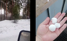 В Улан-Удэ выпал град размером с перепелиное яйцо